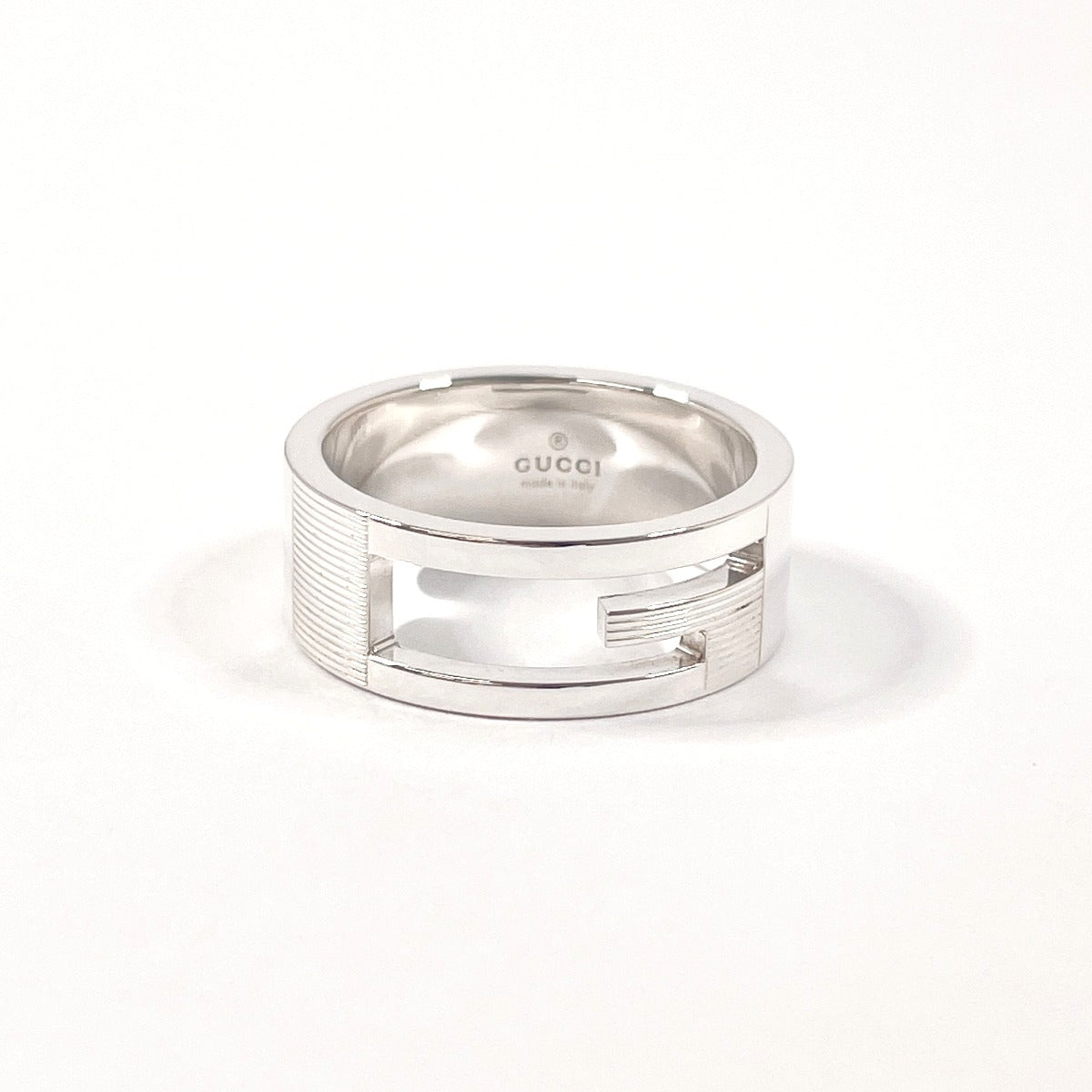 GUCCI Ring Silver925 Silver Branded Cutout G 19