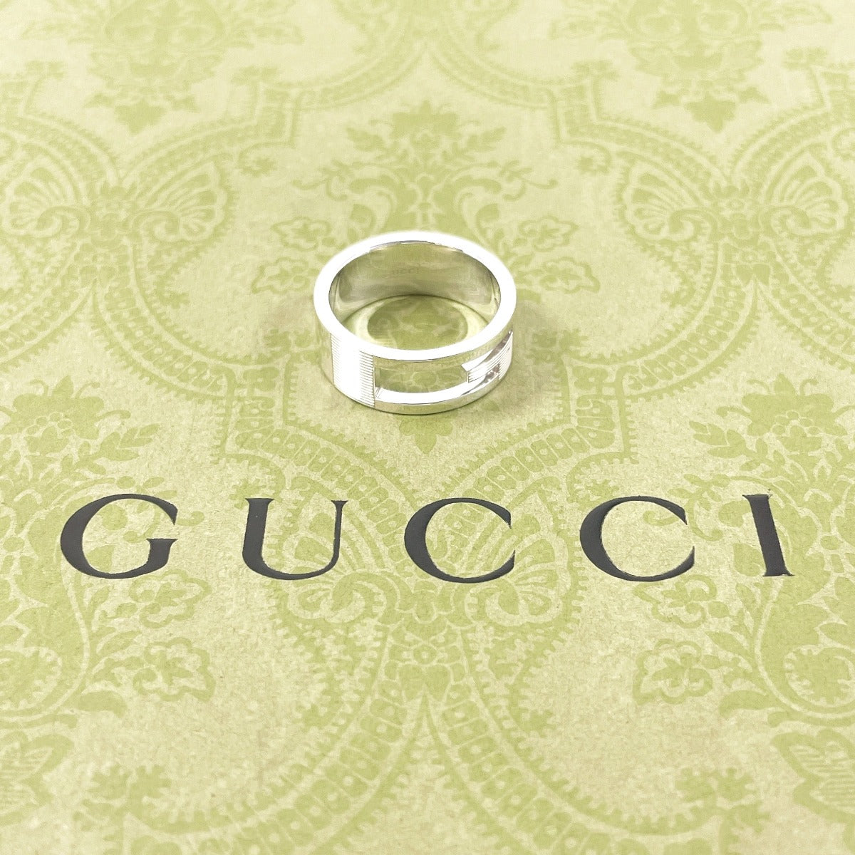 GUCCI Ring Silver925 Silver Branded Cutout G 19