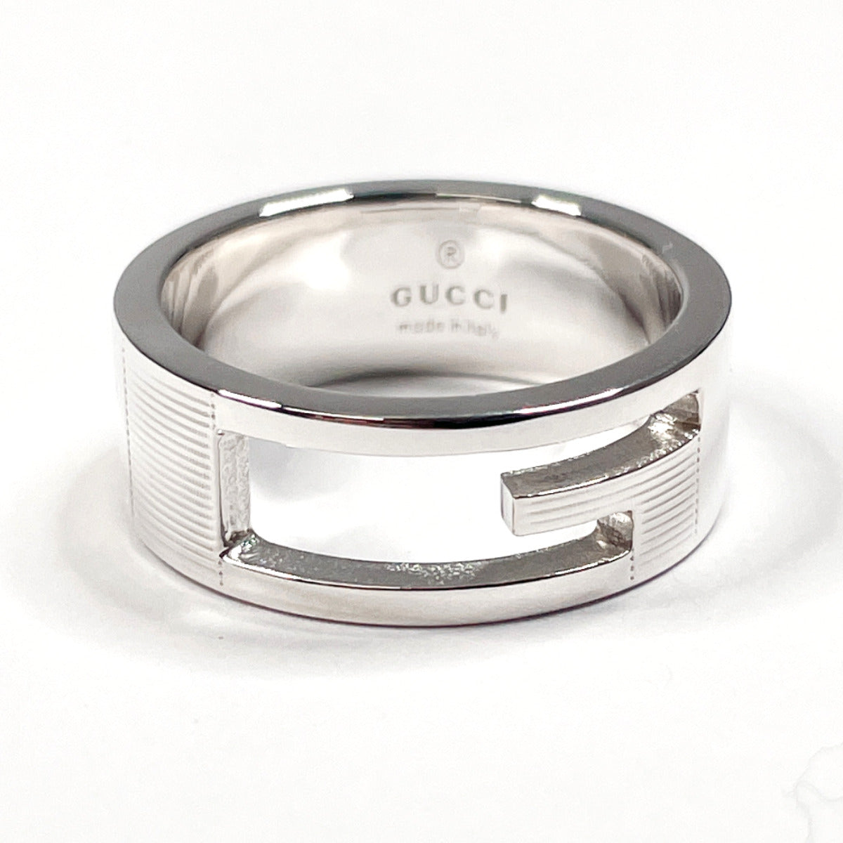 GUCCI Ring Silver925 Silver Branded Cutout G 18