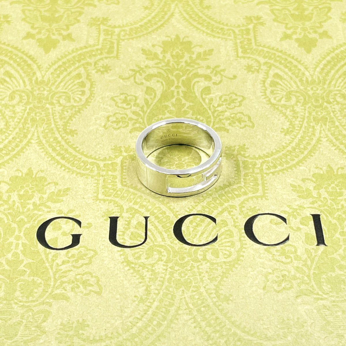 GUCCI Ring Silver925 Silver Branded Cutout G 18
