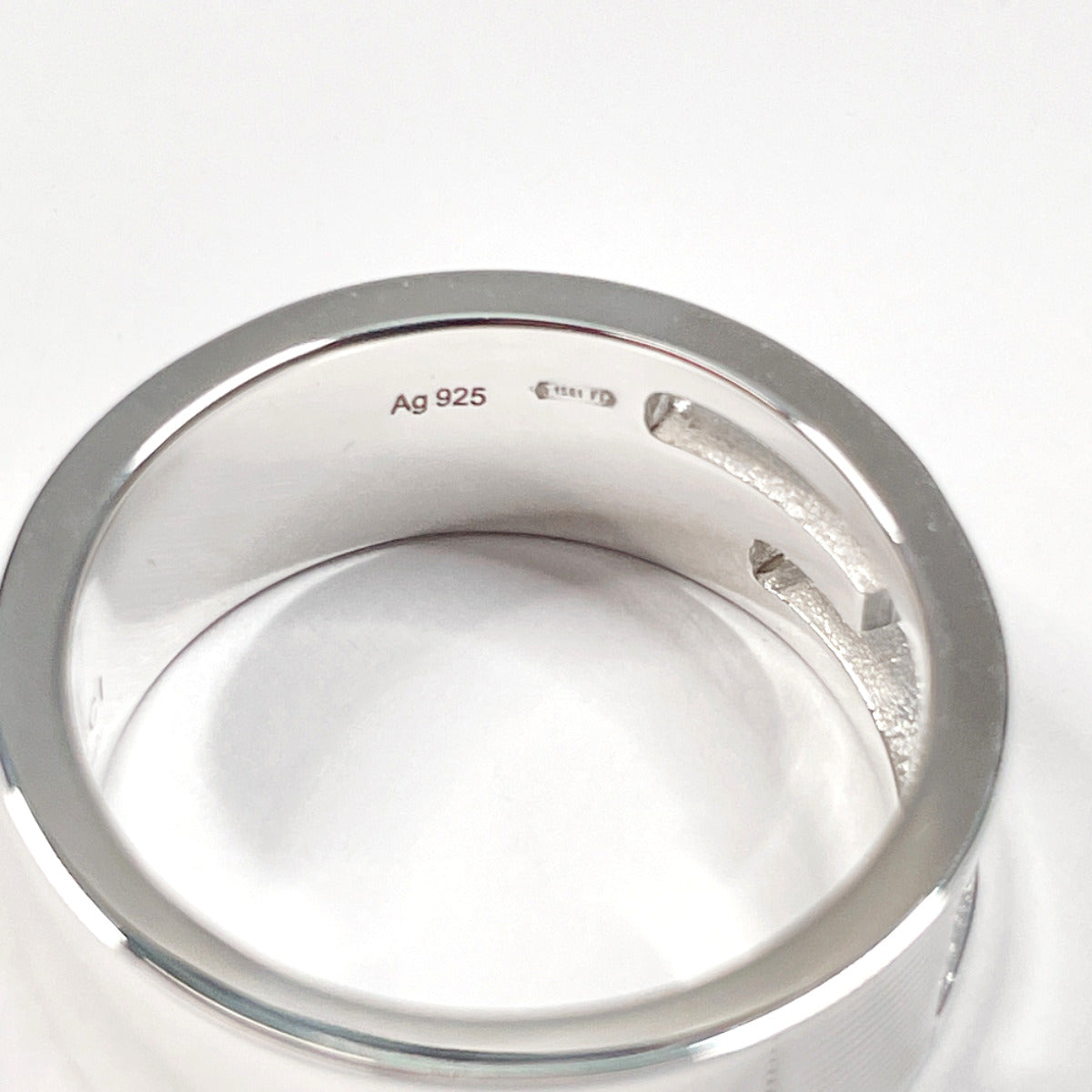 GUCCI Ring Silver925 Silver Branded Cutout G 18