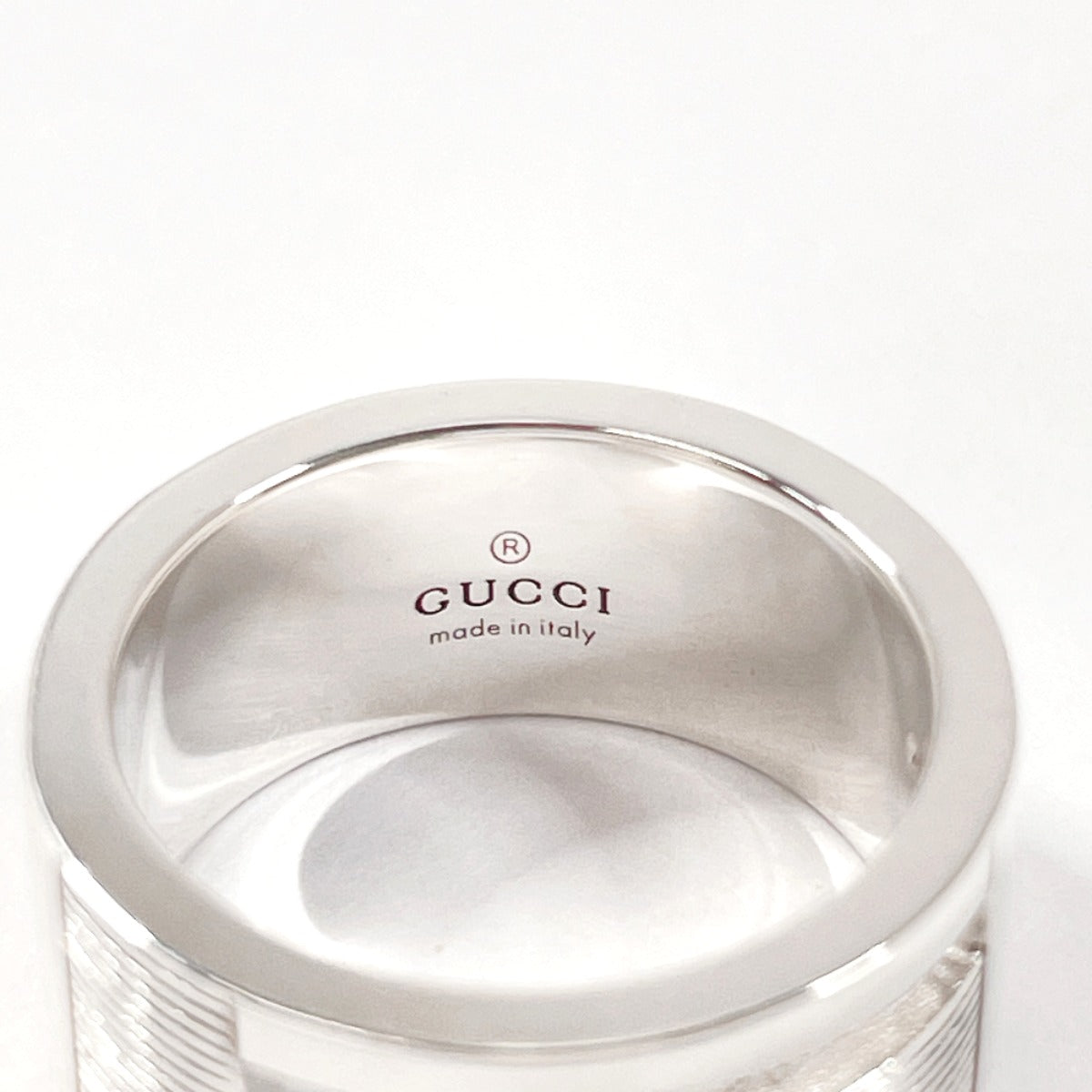 GUCCI Ring Silver925 Silver Branded Cutout G 8