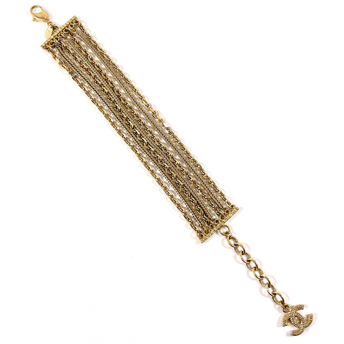 CHANEL bracelet metal gold Chain breath COCO Mark