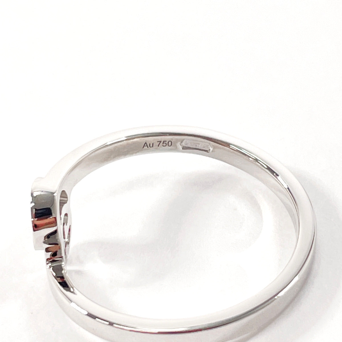 GUCCI Ring K18 white gold Silver GG running