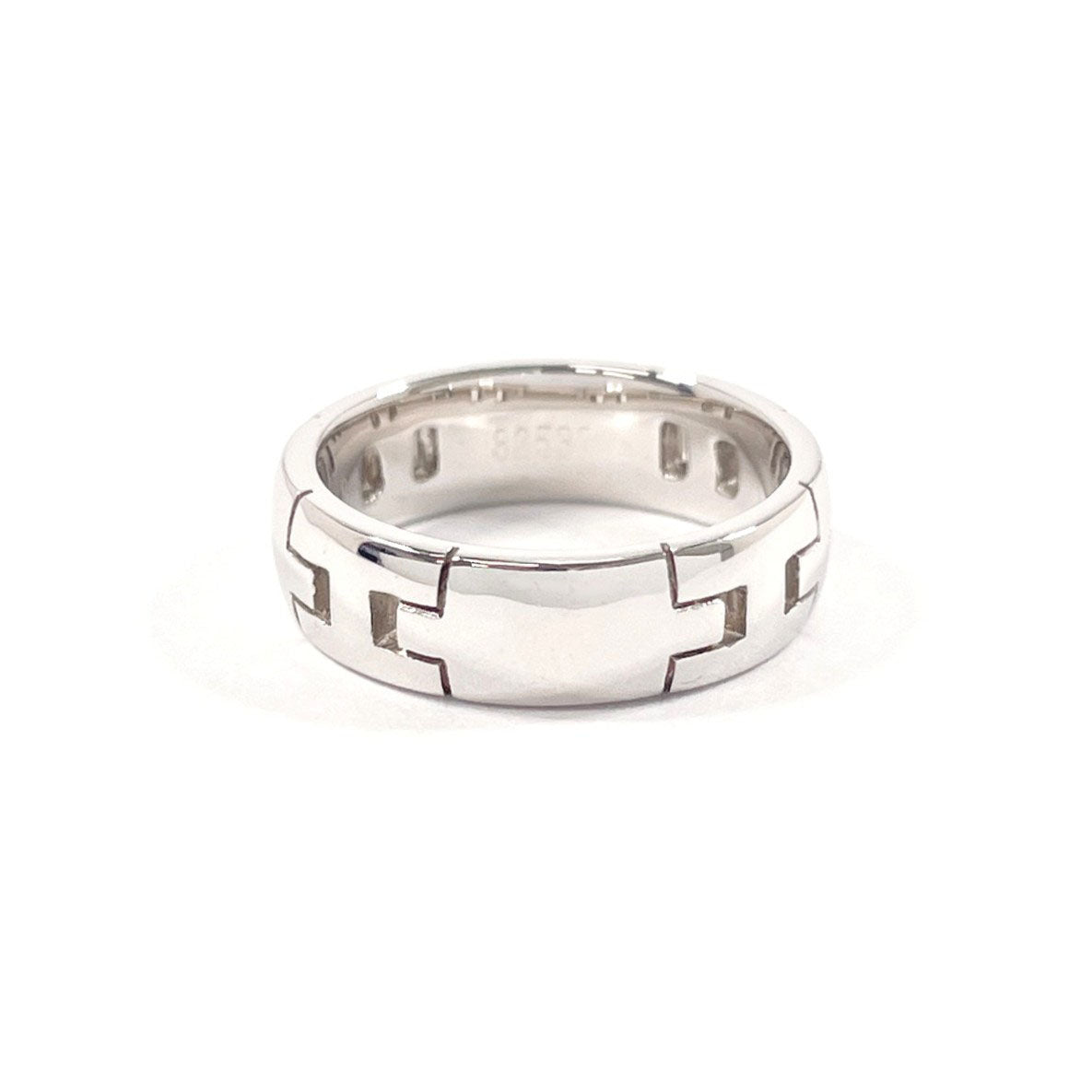 HERMES Ring K18 white gold Silver Hercules 48