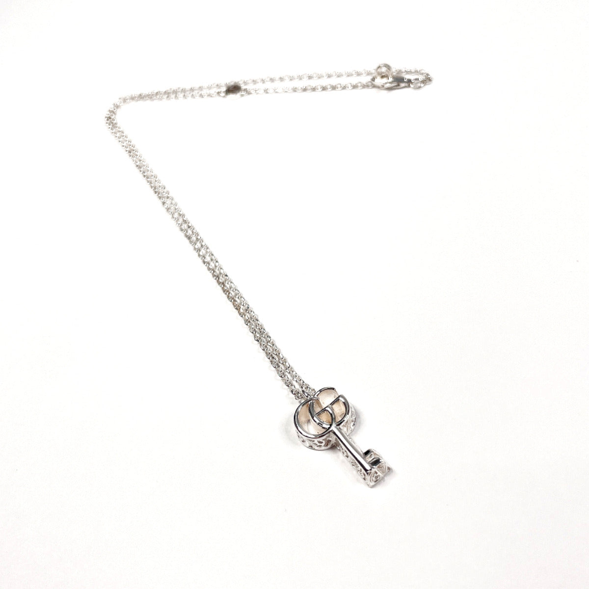GUCCI Necklace Silver Silver Arabesque double G key