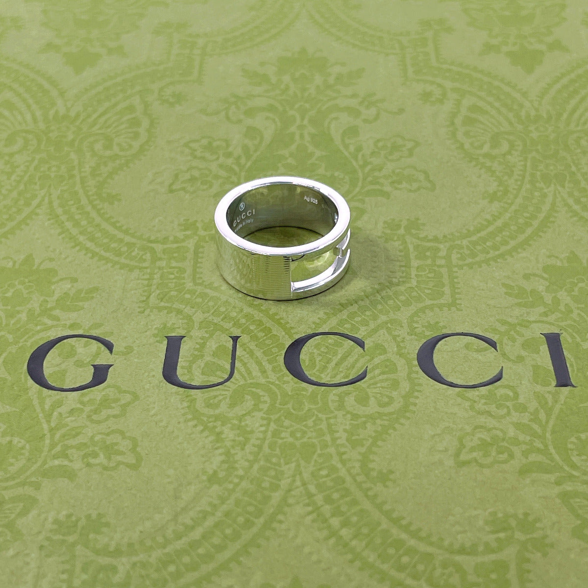 GUCCI Ring Silver925 Silver Branded Cutout G 9