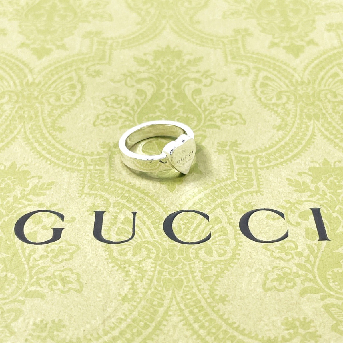 GUCCI Ring Silver925 Silver Trademark Heart 9