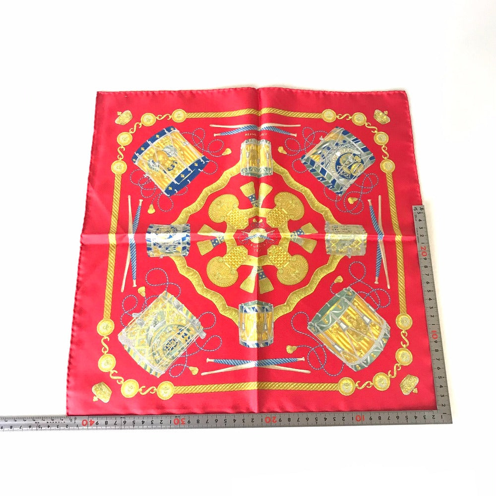 HERMES scarf silk silk Red Carre45