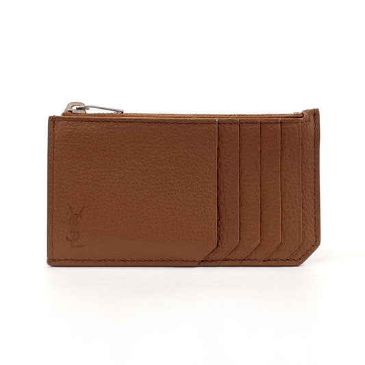 SAINT LAURENT PARIS Card Case 687101 leather Brown Coin case