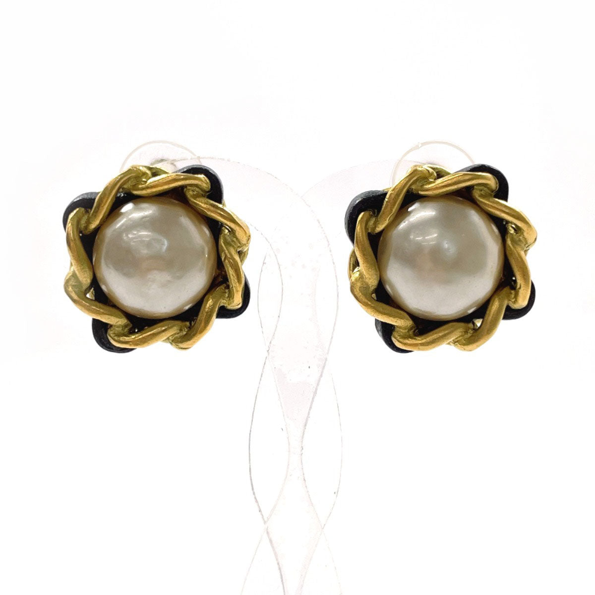 CHANEL Earring Gold Plated, Faux Pearl gold