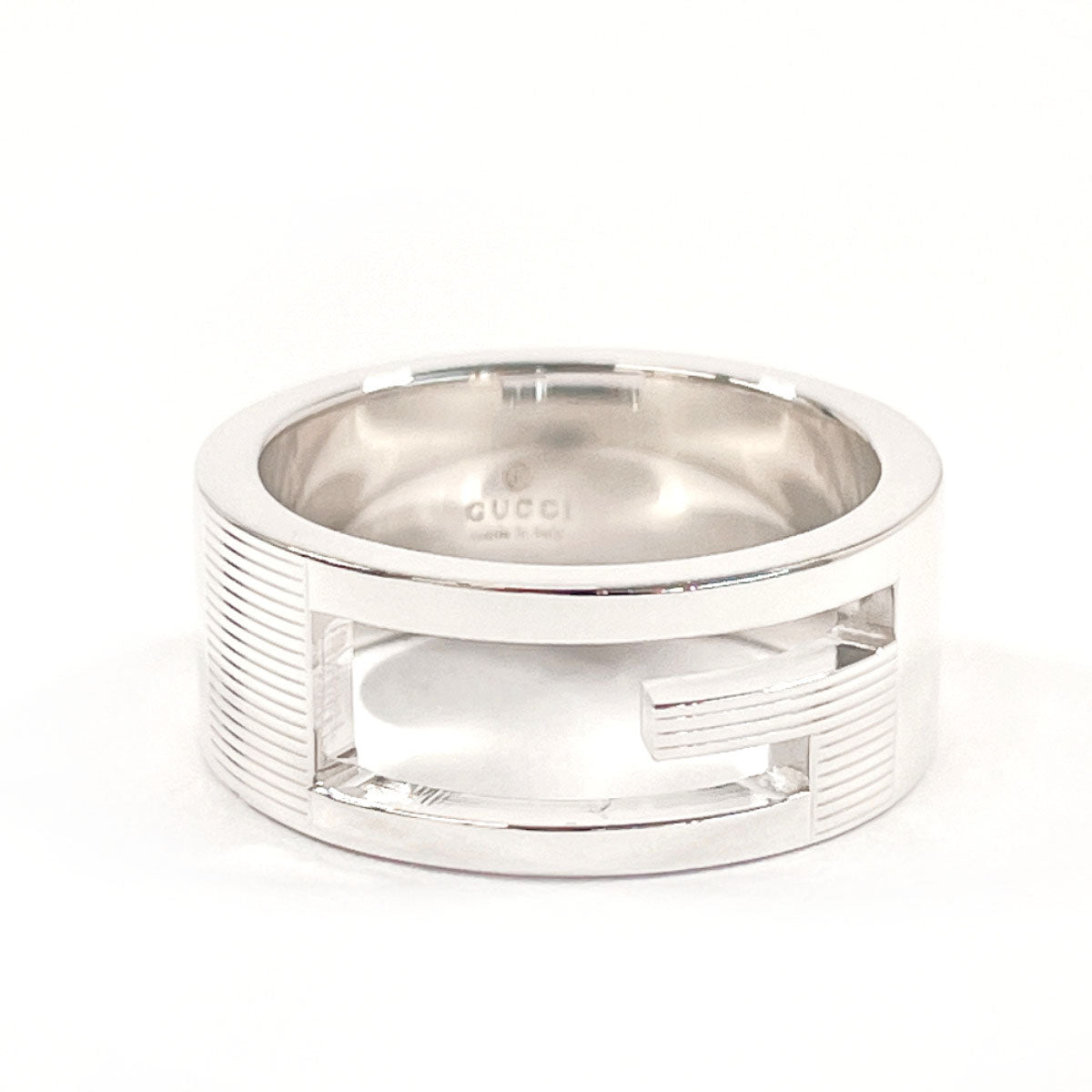 GUCCI Ring Silver925 Silver Branded Cutout G 12