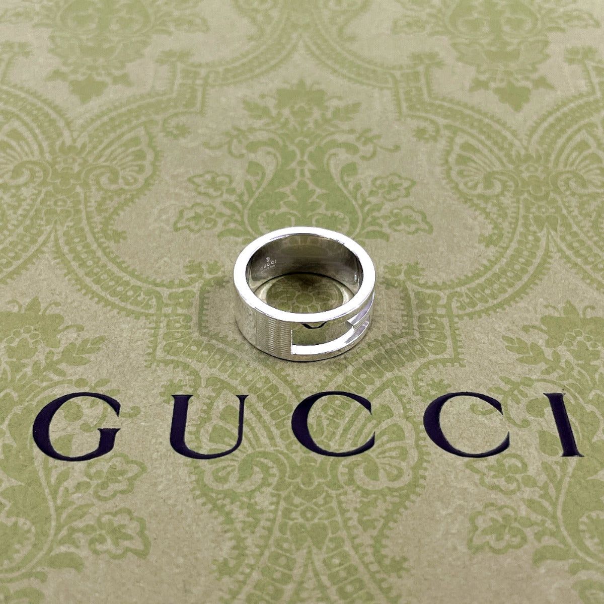 GUCCI Ring Silver925 Silver Branded Cutout G 12