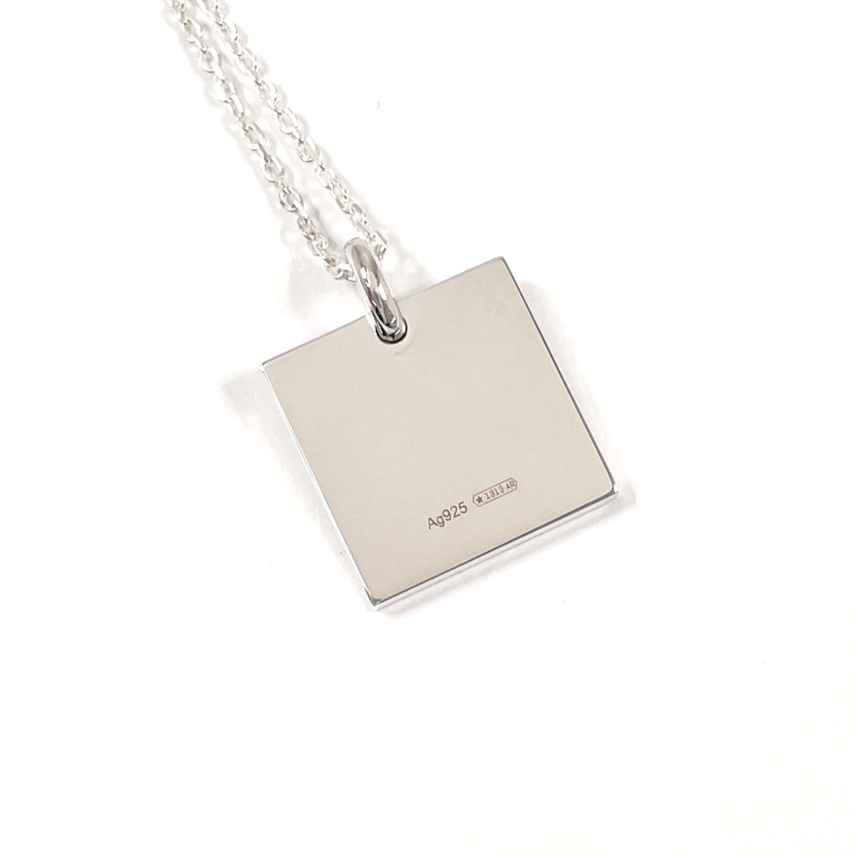 GUCCI Necklace Silver925 Silver Square plate