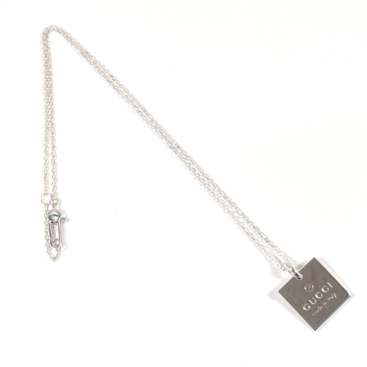 GUCCI Necklace Silver925 Silver Square plate