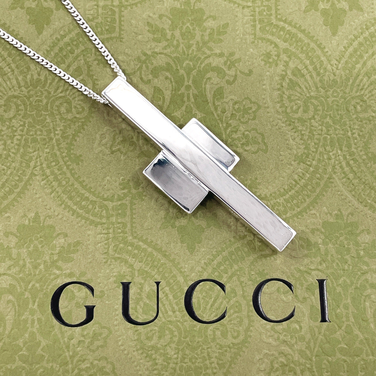 GUCCI Necklace Silver925 Silver cross