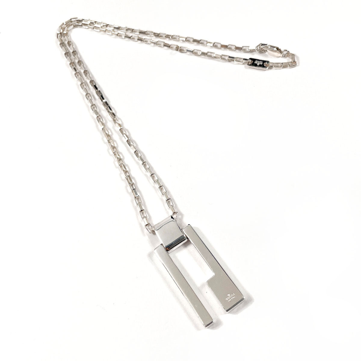 GUCCI Necklace 145171 J8400 8106 Silver925 Silver G logo plate