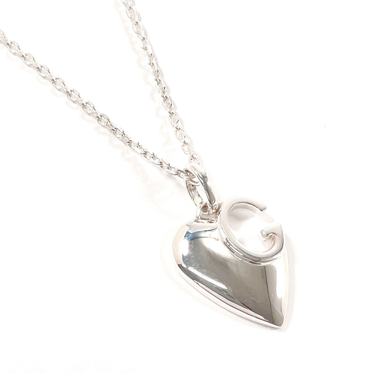 GUCCI Necklace 233963 J8400 8106 Silver925 Silver G logo heart