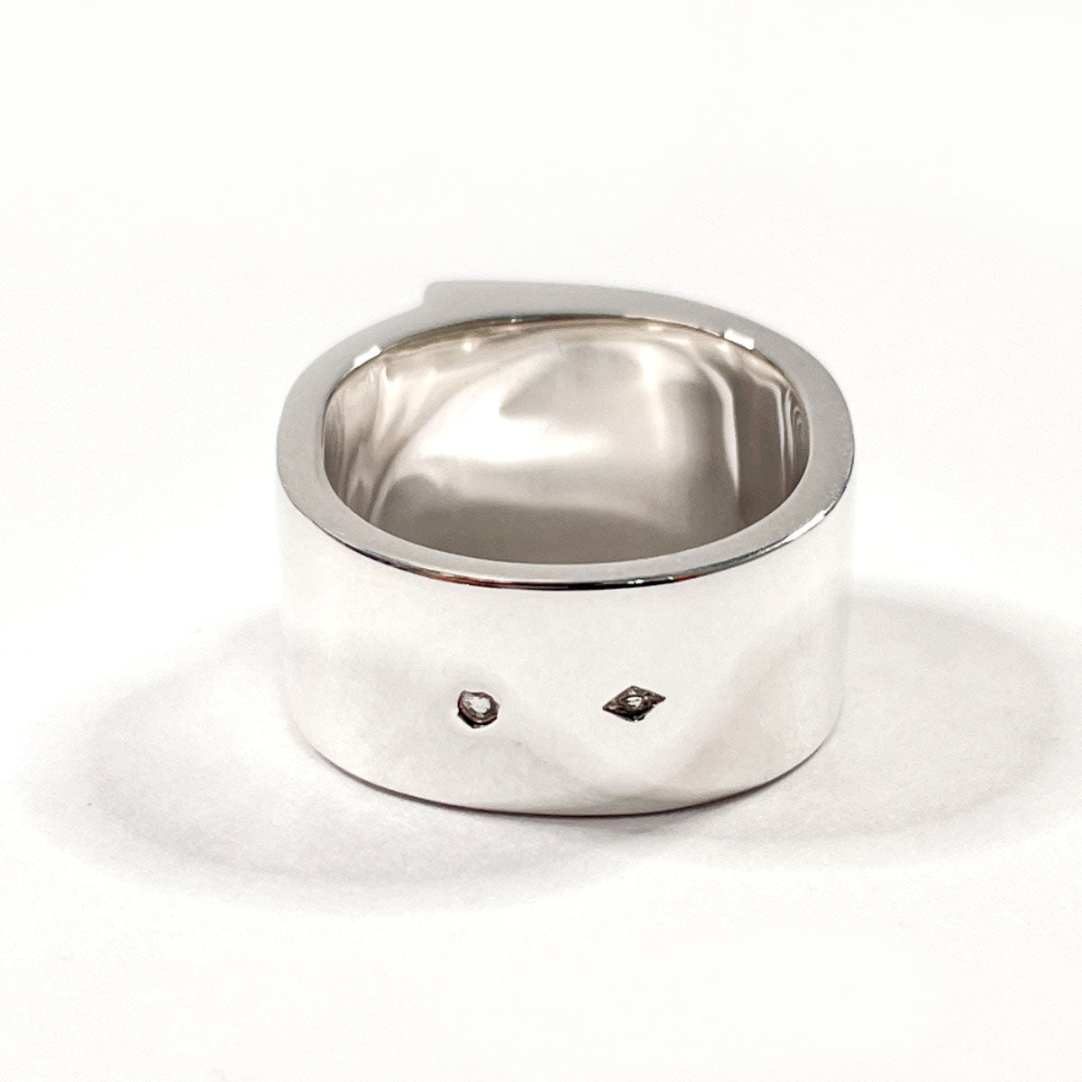 HERMES Ring Silver925, Coral Silver candy 53