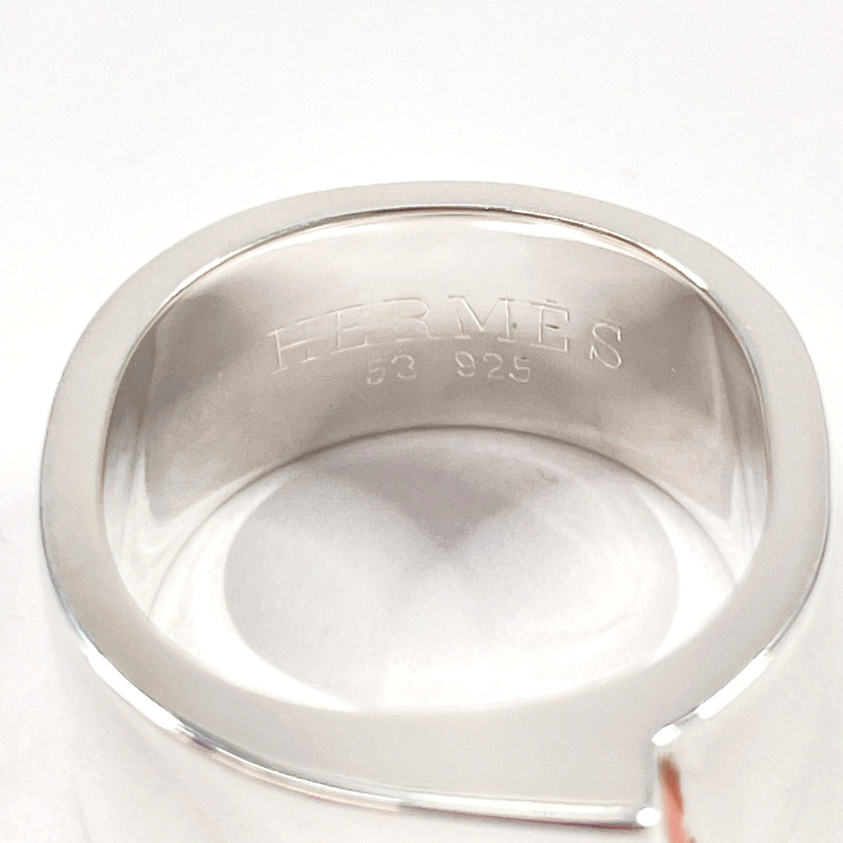 HERMES Ring Silver925, Coral Silver candy 53