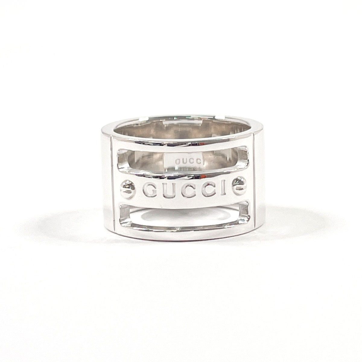 GUCCI Ring Silver925 Silver logo bis