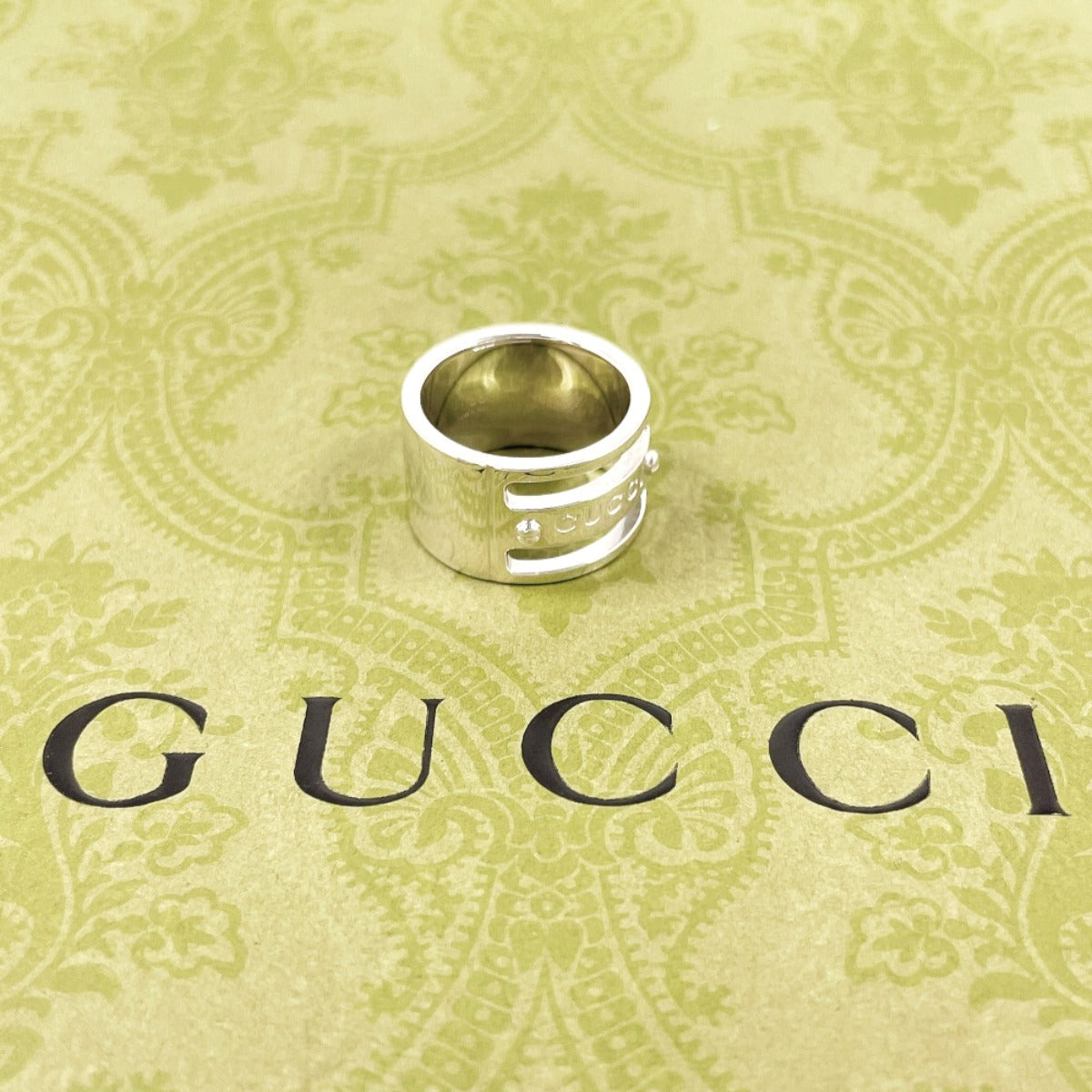GUCCI Ring Silver925 Silver logo bis