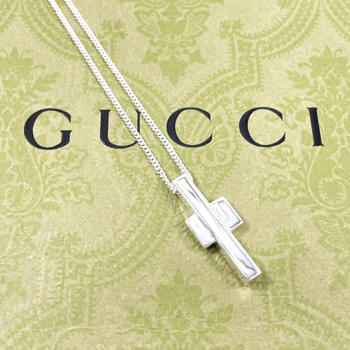 GUCCI Necklace Silver925 Silver cross