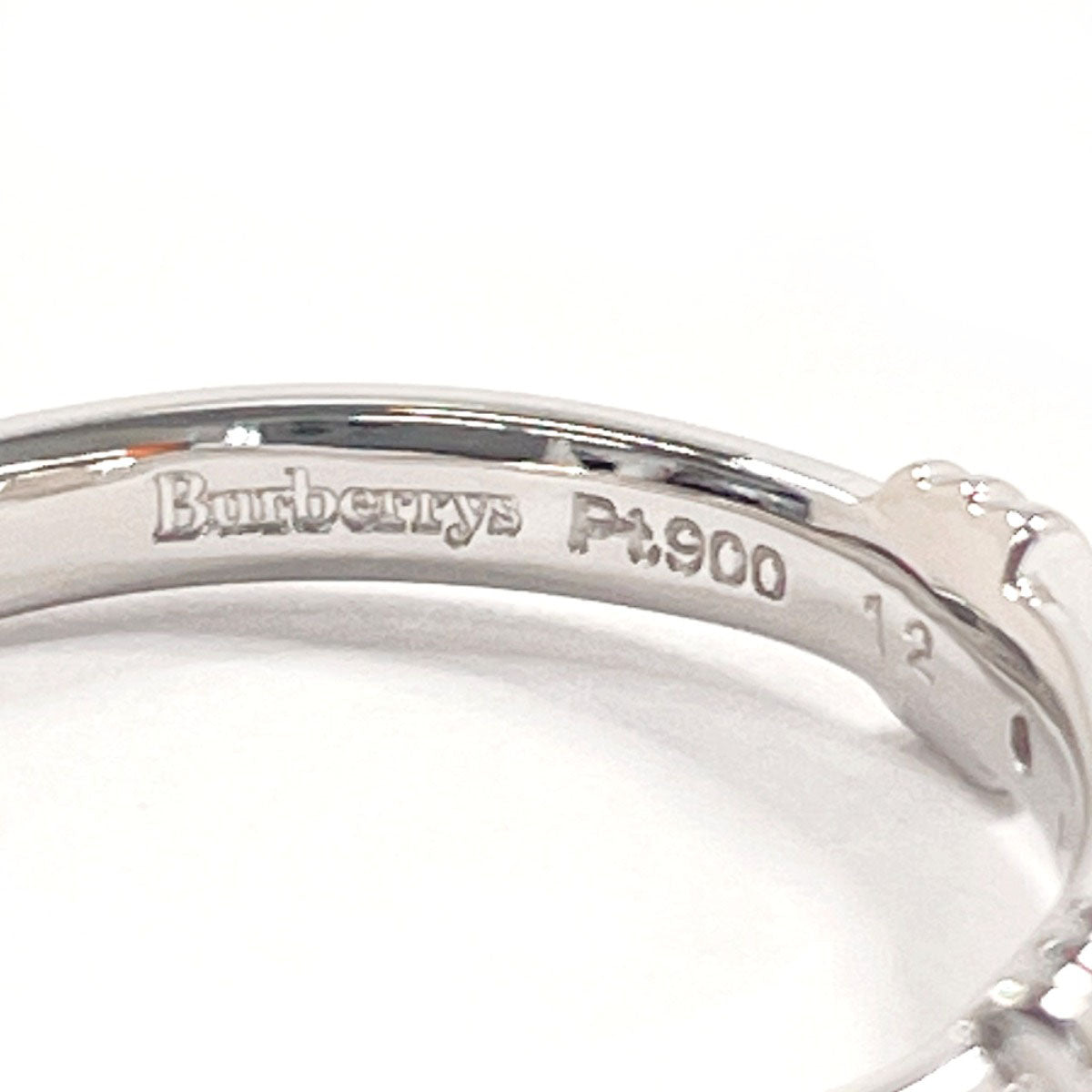 Burberrys Ring Pt900Platinum, Diamond Silver 12