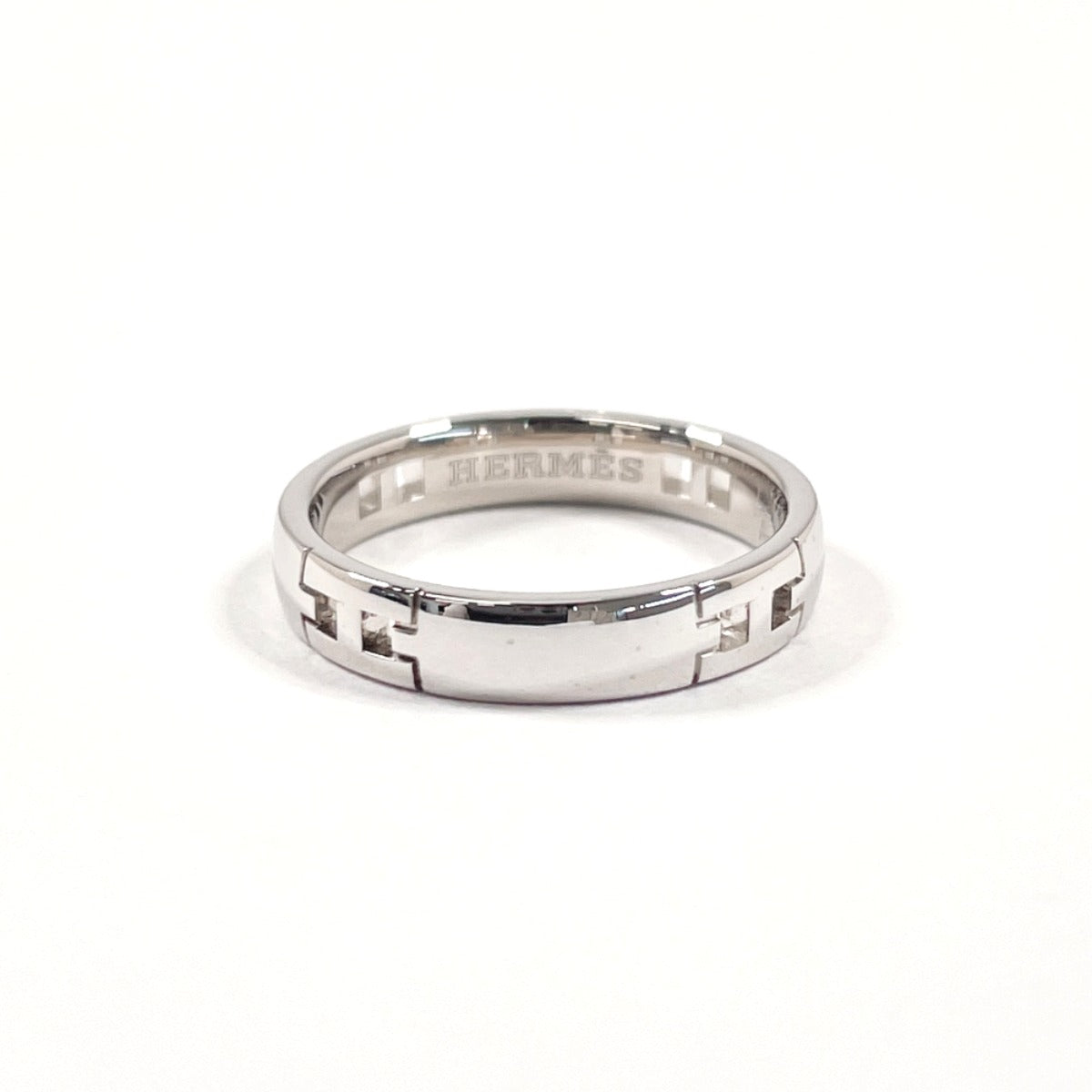 HERMES Ring K18 white gold Silver Ever Heracles Wedding rings 49