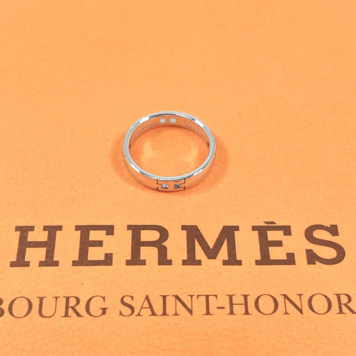 HERMES Ring K18 white gold Silver Ever Heracles Wedding rings 49