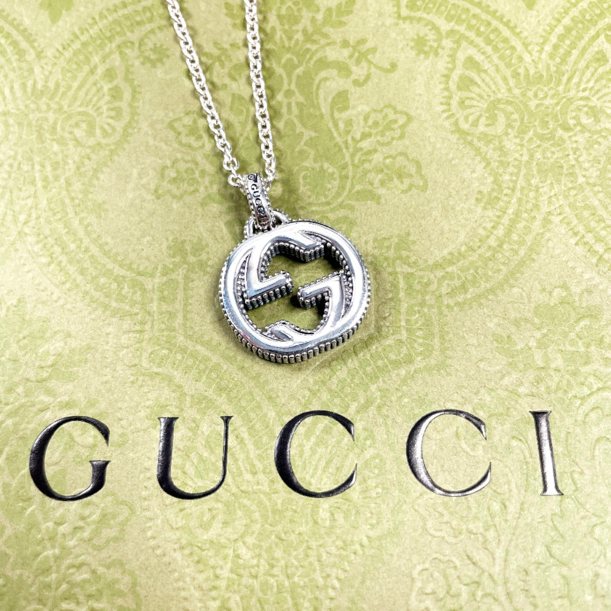 GUCCI Necklace Silver925 Silver Interlocking G