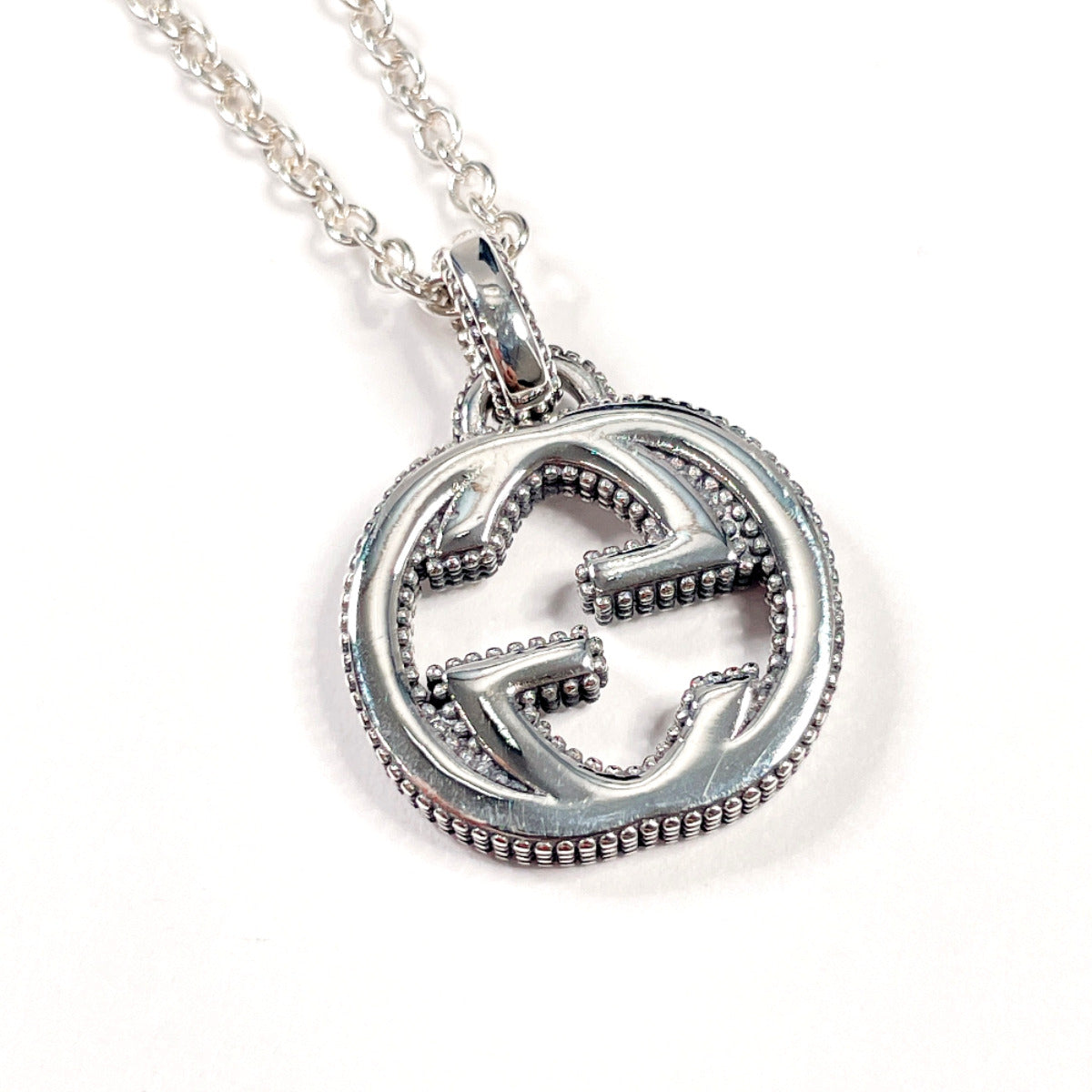 GUCCI Necklace Silver925 Silver Interlocking G