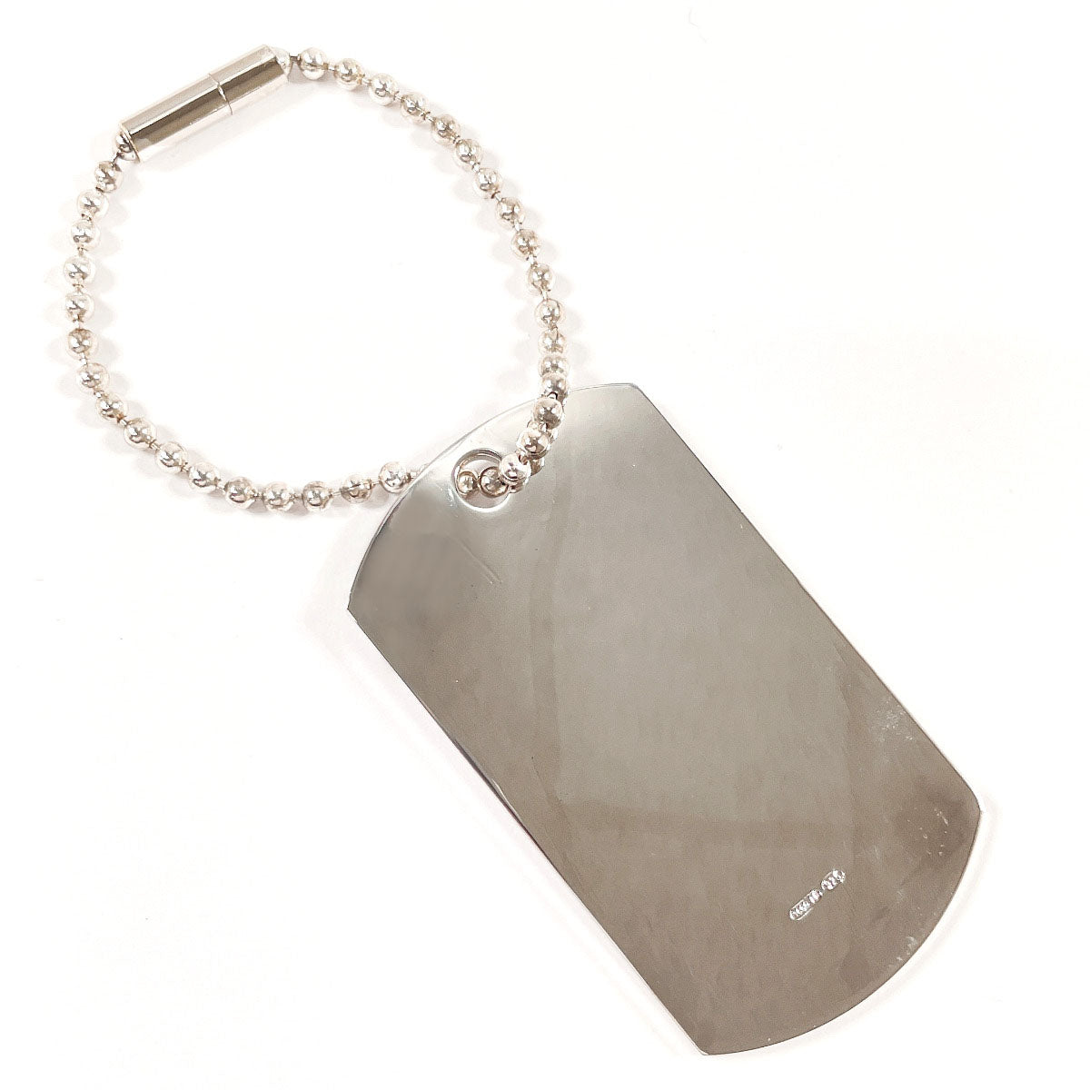 GUCCI key ring Silver925 Silver Ball chain Dog tag
