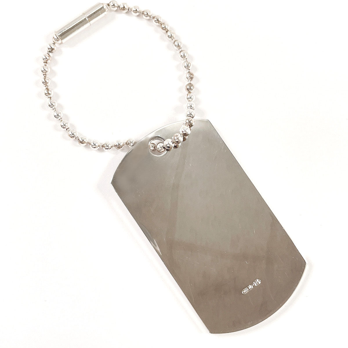 GUCCI key ring Silver925 Silver Ball chain Dog tag