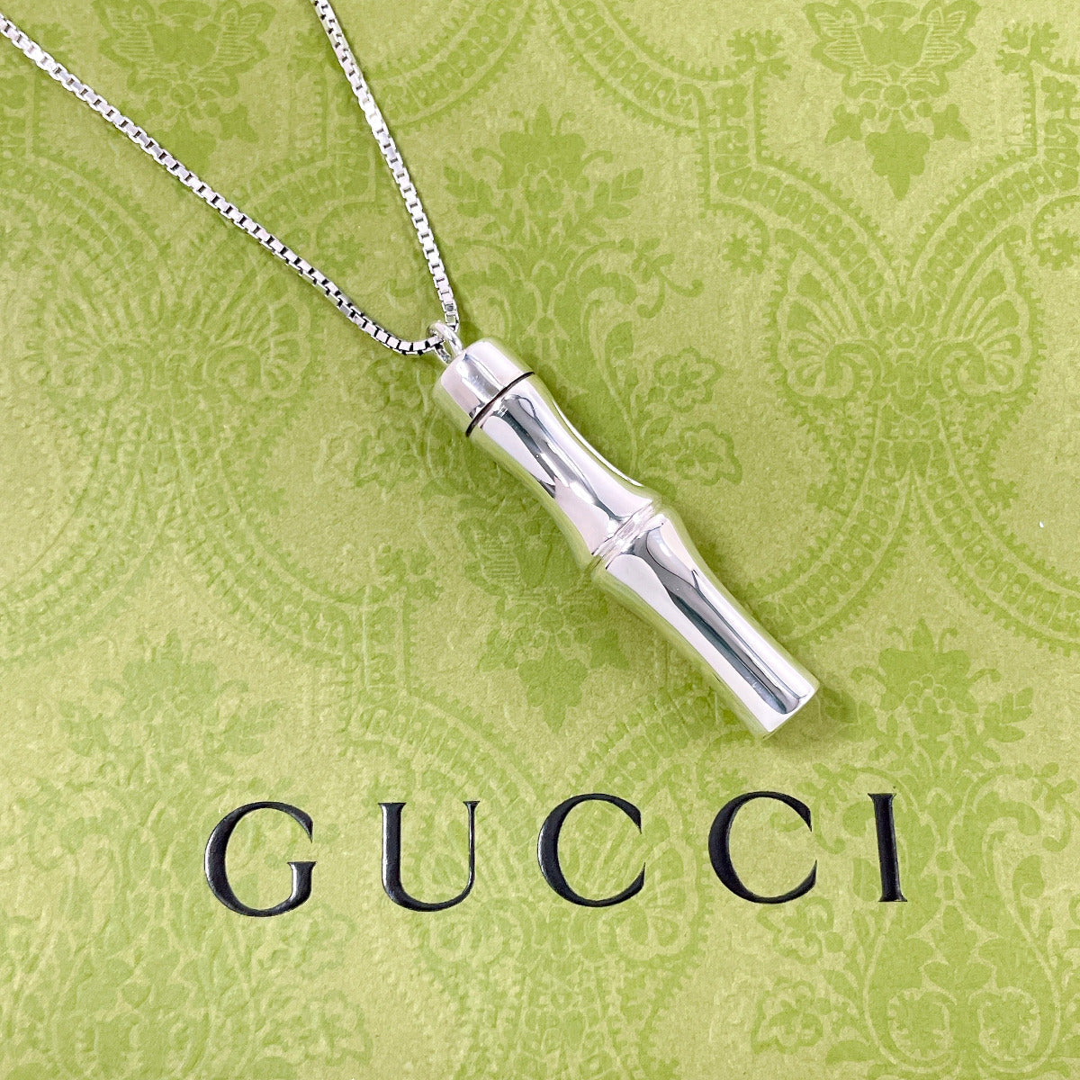 GUCCI Necklace Silver925 Silver Bamboo