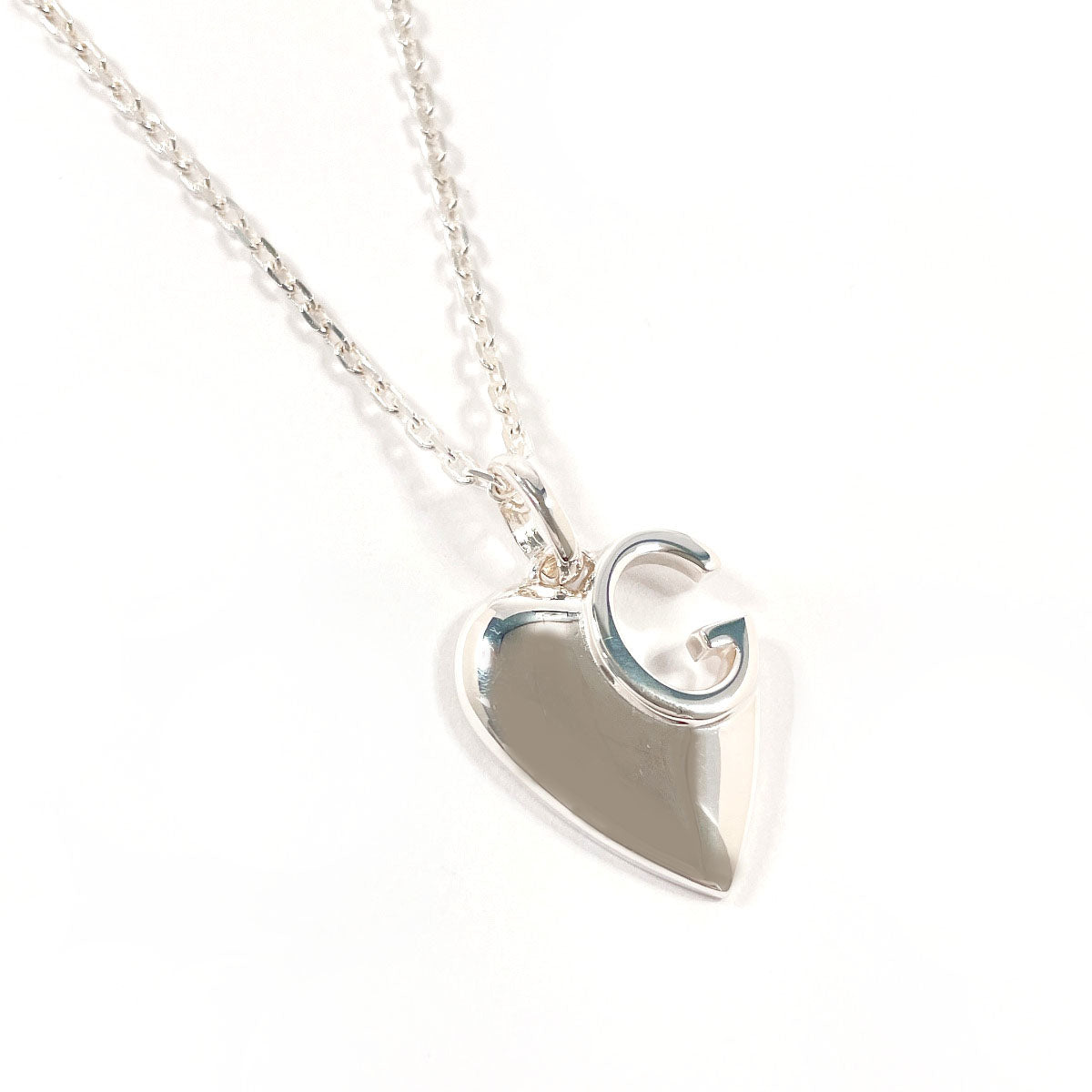 GUCCI Necklace 233963 J8400 8106 Silver925 Silver G logo heart