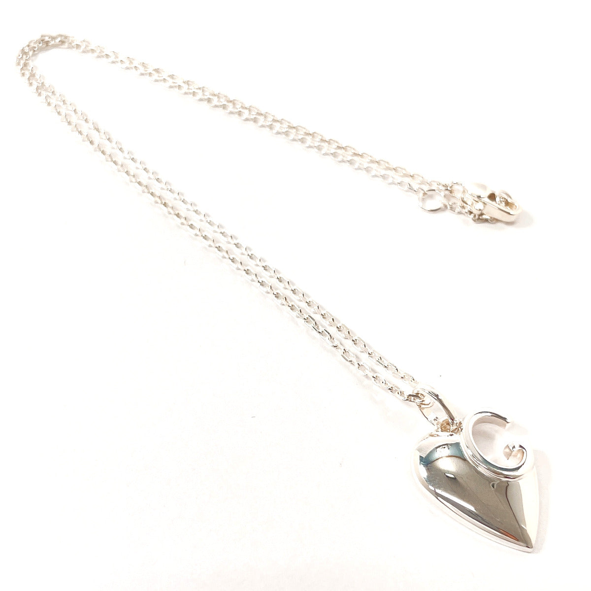 GUCCI Necklace 233963 J8400 8106 Silver925 Silver G logo heart