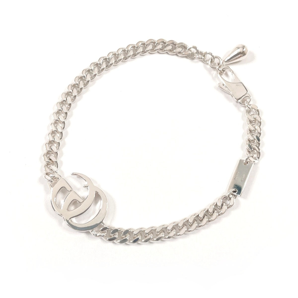 GUCCI bracelet Silver925 Silver Double G Chain 16