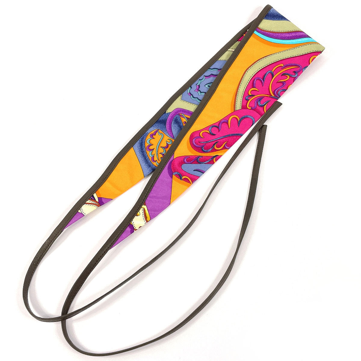 HERMES Other accessories 1059258 Silk, 100% silk multicolor ANDEAU H ET F SOIE AGNEAU hair band