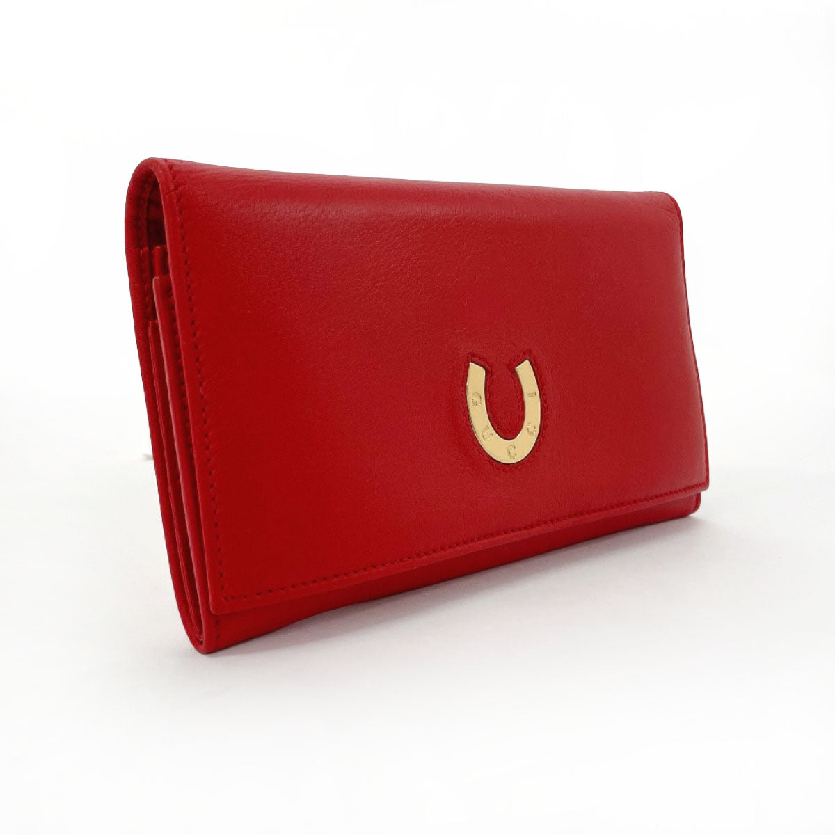 GUCCI Long Wallet Purse 035ã»6416ã»1720ã»0 leather Red Horseshoe