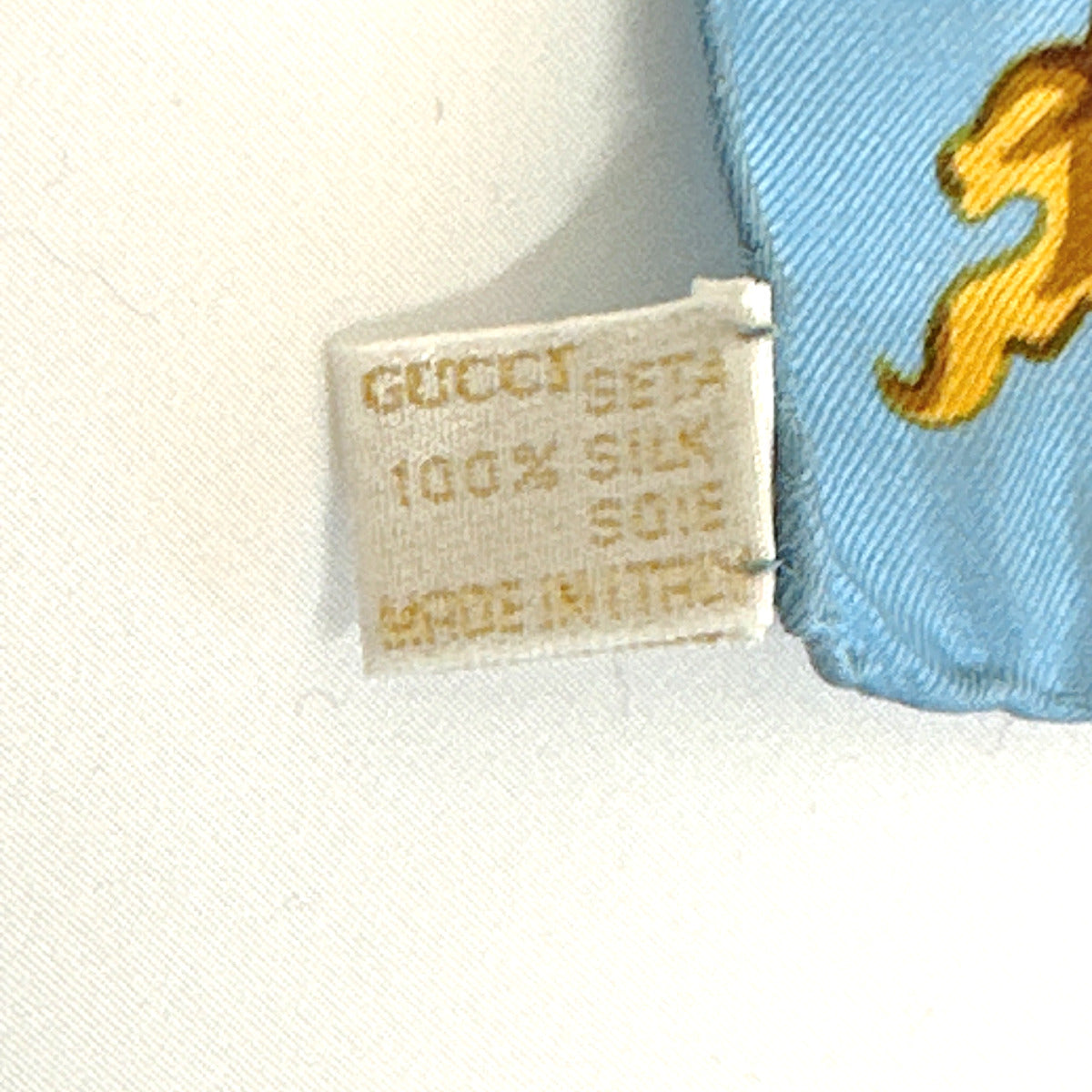 GUCCI scarf Silk, 100% silk beige Horsebit