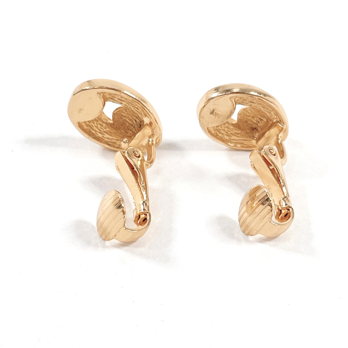 Christian Dior Earring Metal, Rhinestone gold