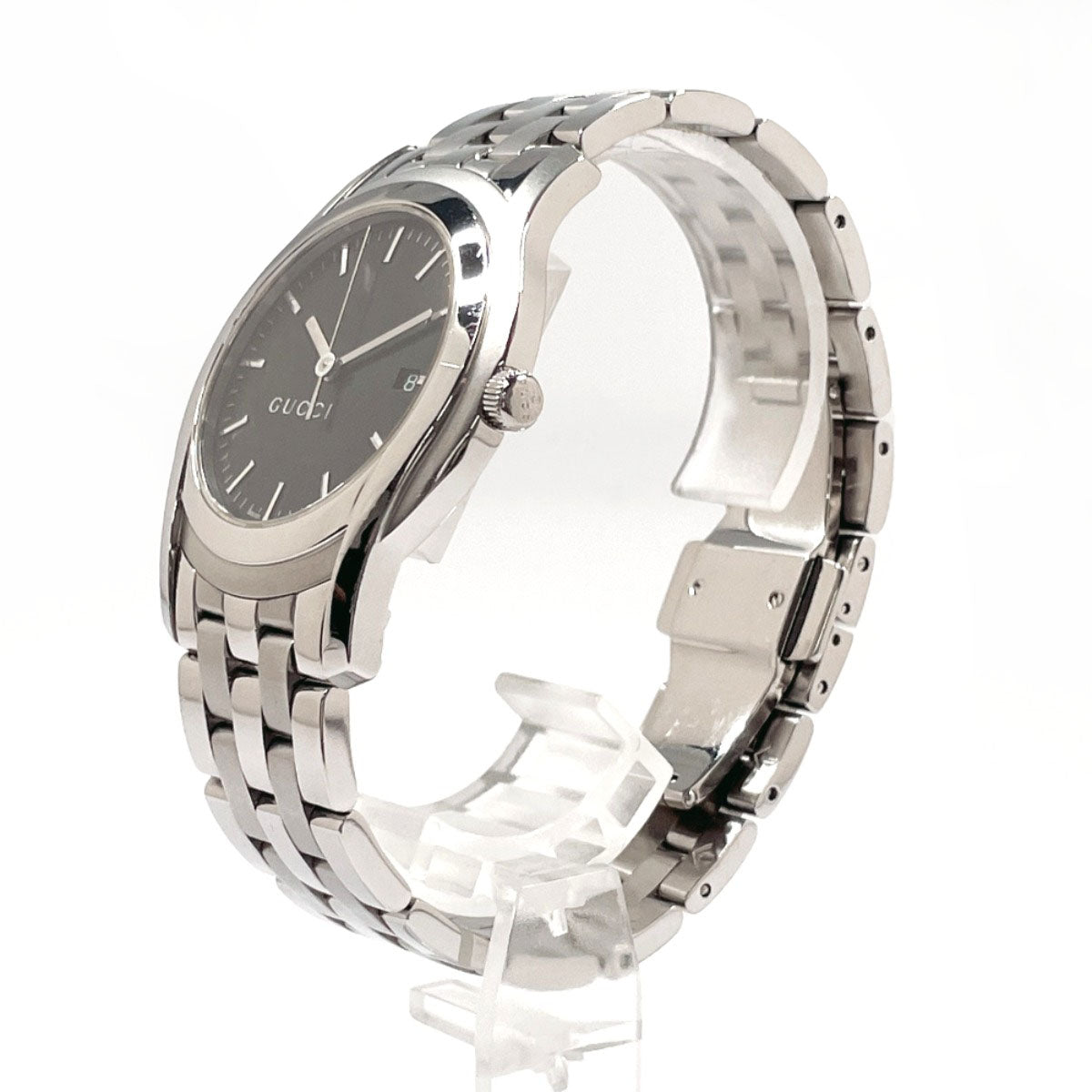 GUCCI Watches Quartz 5500XL Stainless Steel Silver G class black dial