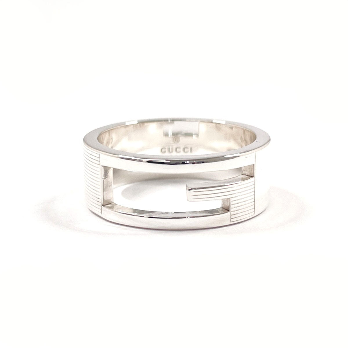 GUCCI Ring Silver925 Silver Branded Cutout G 19