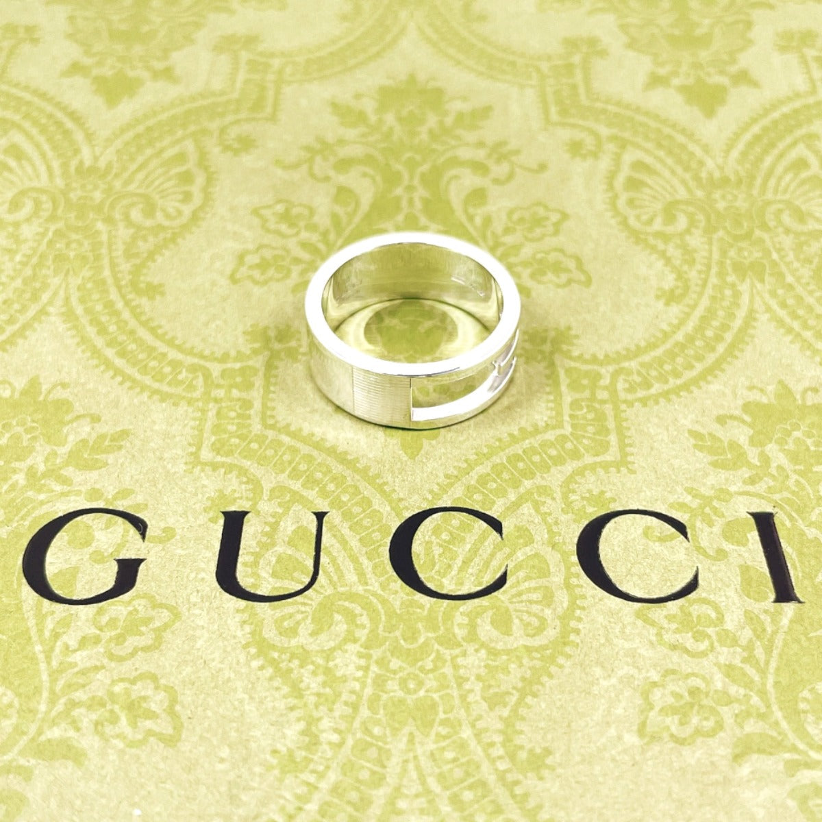 GUCCI Ring Silver925 Silver Branded Cutout G 19
