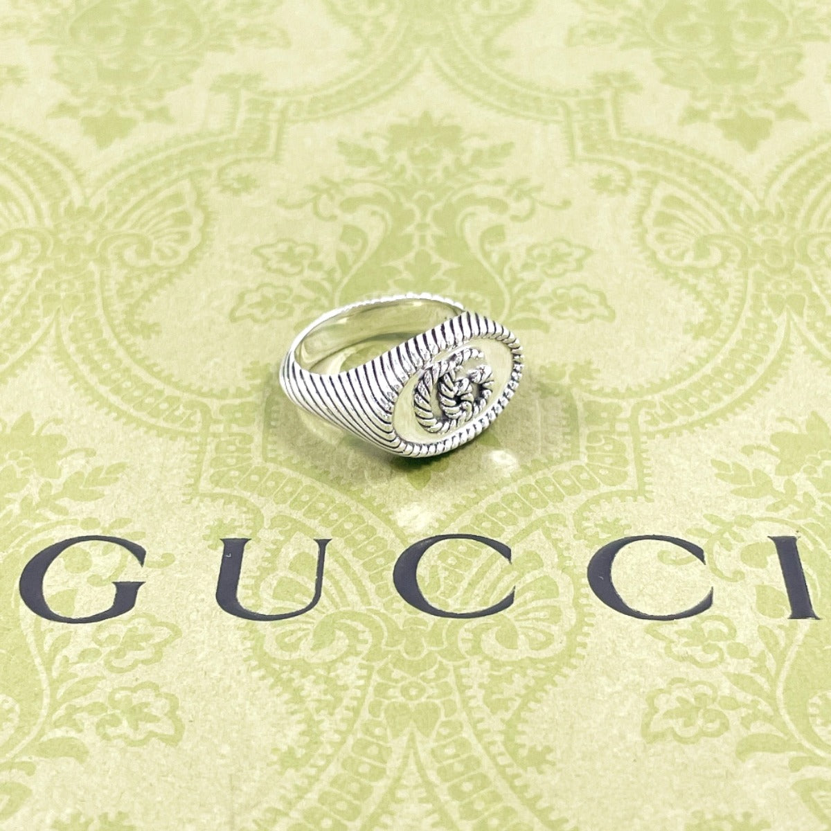 GUCCI Ring Silver925 Silver Double G twist 15