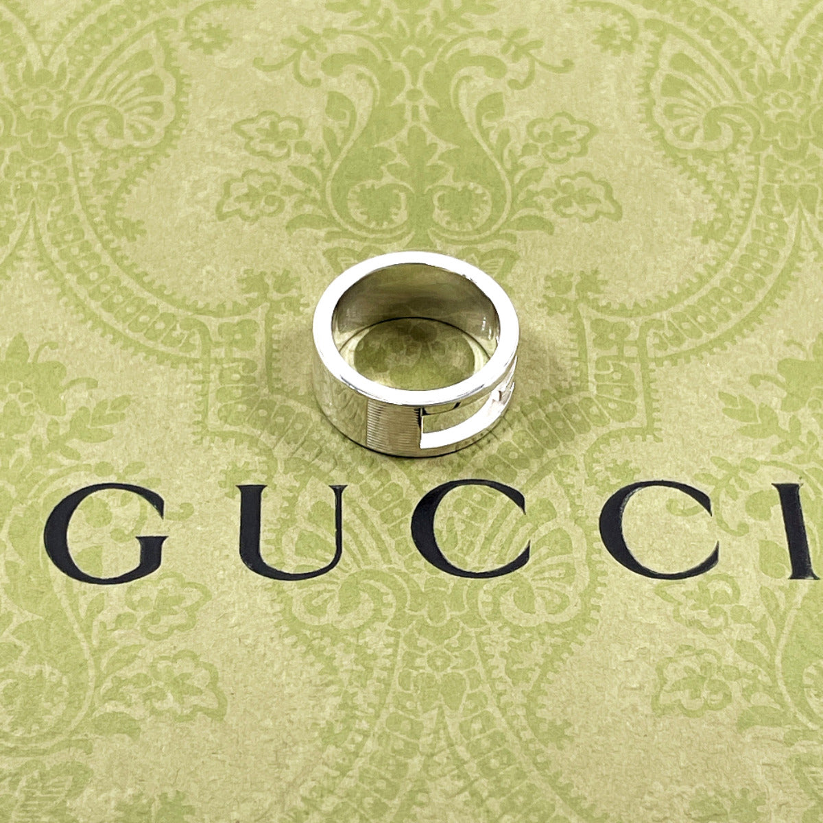 GUCCI Ring Silver925 Silver Branded Cutout G 10