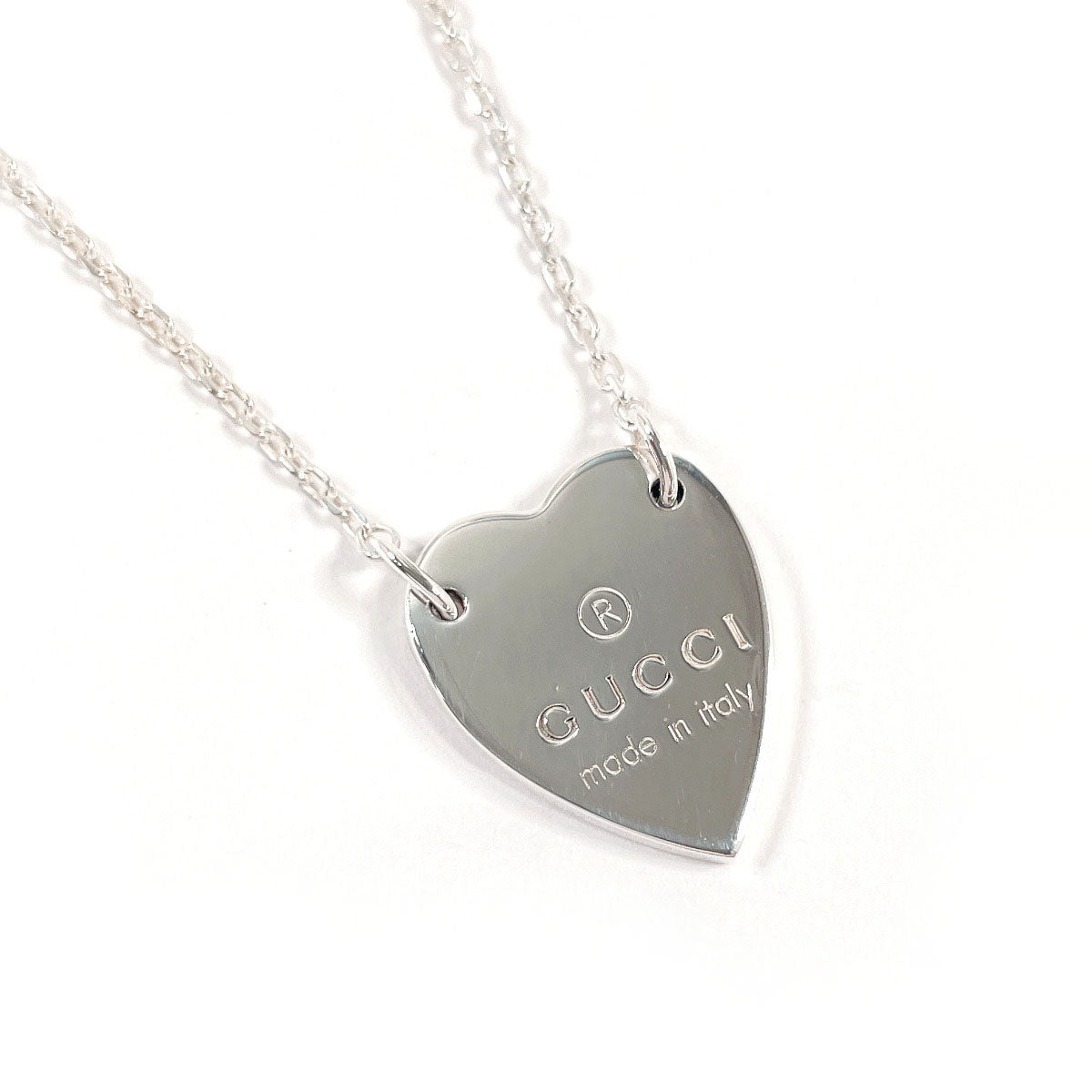 GUCCI Necklace 223512 J8400 8106 Silver925 Silver Trademark Heart