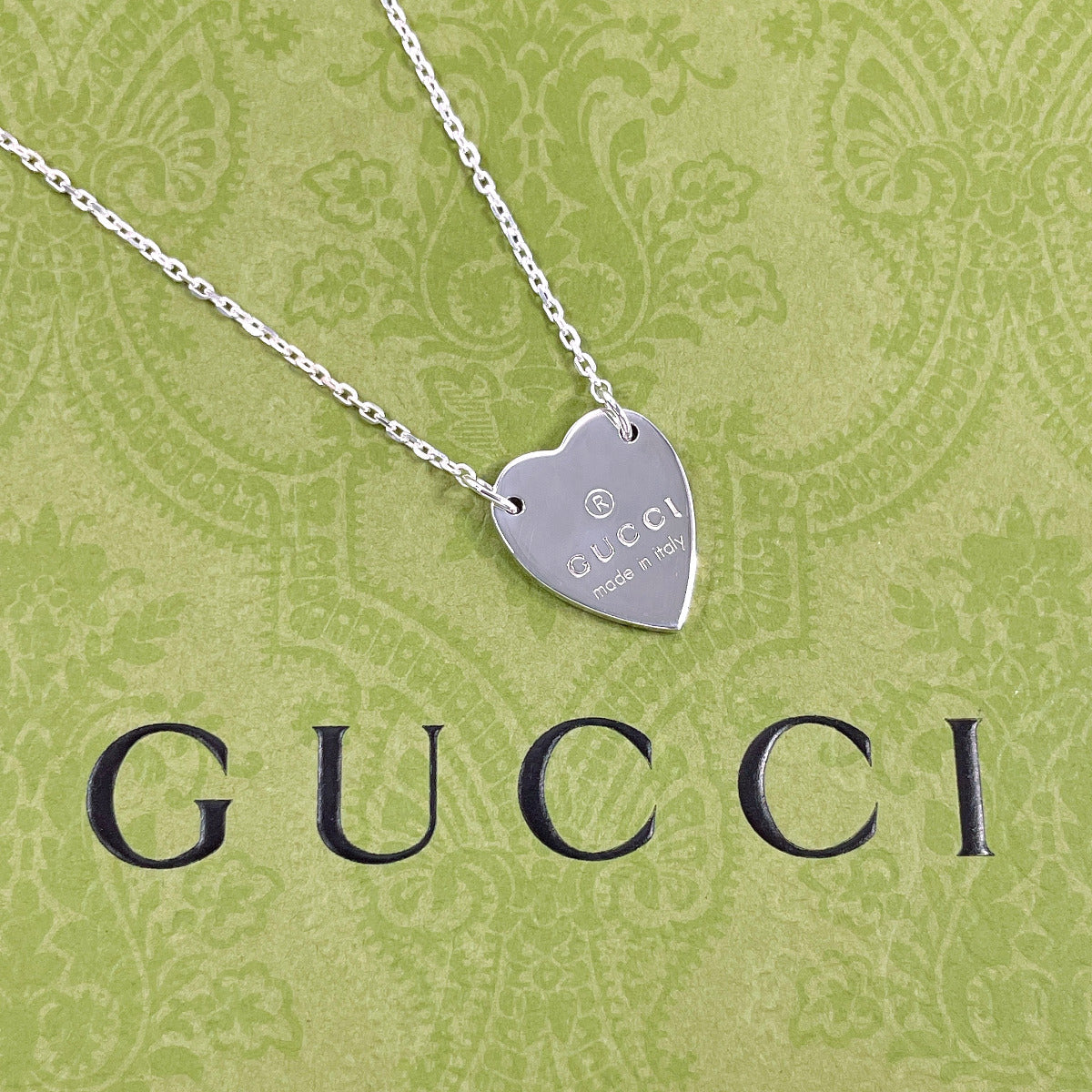 GUCCI Necklace 223512 J8400 8106 Silver925 Silver Trademark Heart