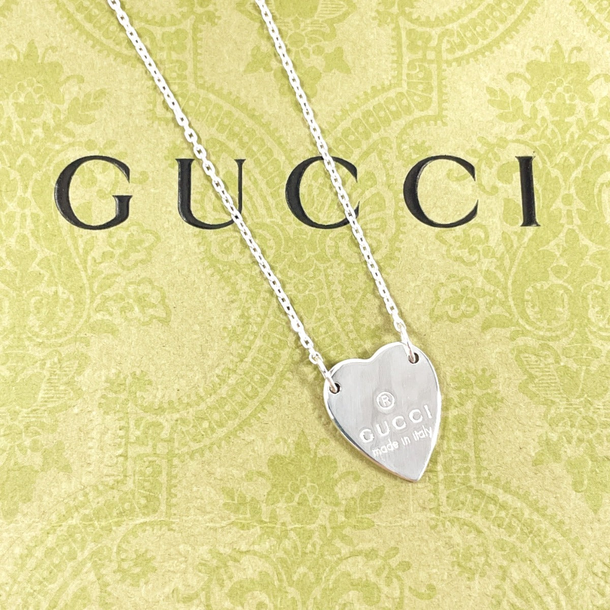 GUCCI Necklace 223512 J8400 8106 Silver925 Silver Trademark Heart